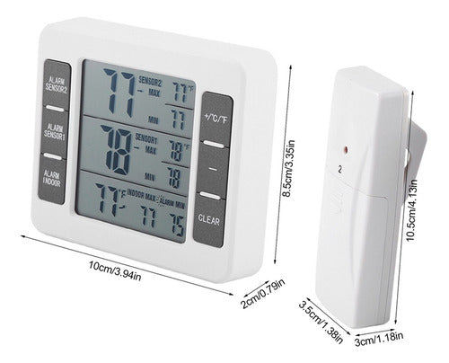 Termômetro De Geladeira Digital Sem Fio Com Sensor 1