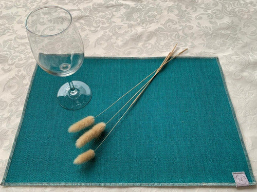 Set of 6 Textured Washable Faux Leather Placemats 3