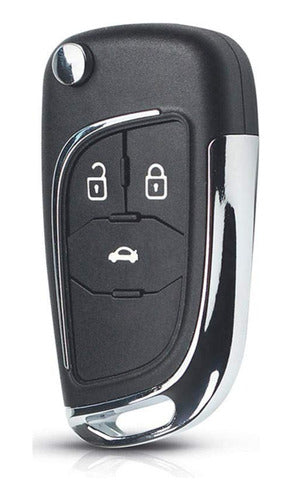 Chevrolet Spin Tracker S10 Cruze 3-Button Flip Key Shell Case 0