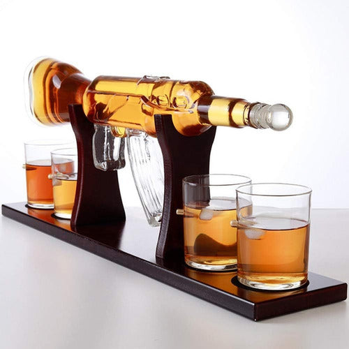 Generic Whisky Decanter Set in Gun Shape with 4 Glasses 1