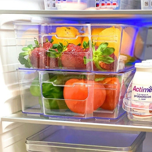Stackable Refrigerator Organizer Set X2 + Narrow Glass - Colombraro 8591+8562 6