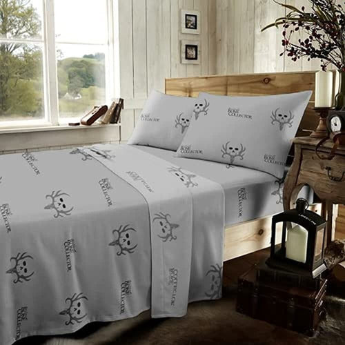 Kimlor Mills, Inc. Bone Collector Skull Queen Sheet Set, Printed Sheet 0