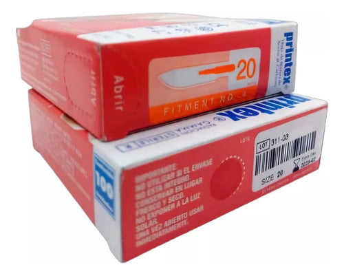 Printex #20 Scalpel Blades, Box of 100 Units 4