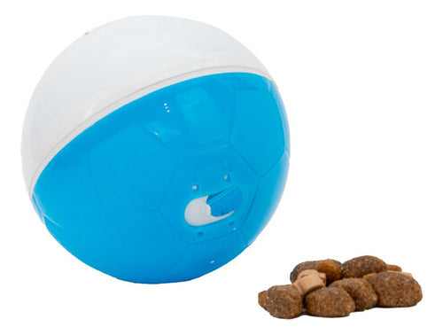 Brinquedo Comedouro Lento Pet P/ Cães Crazy Ball Azul/branca 2