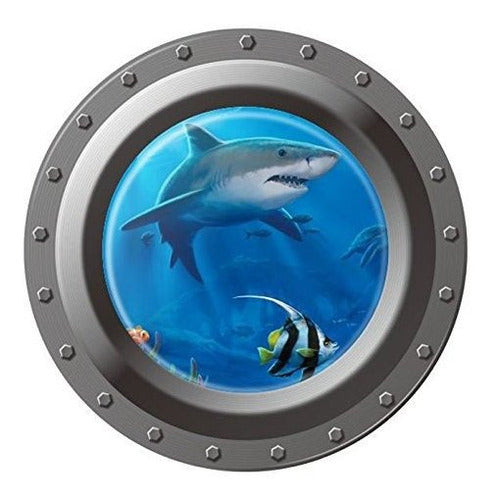 Boodecal Unsersea Series Porthole Fake Window Removable Wall 0