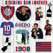 Stickarte_arg Stickers San Lorenzo 15 Units 4x4 Cm PVC Laminated 2