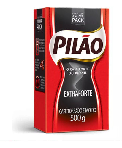 Café Extra Fuerte Pilao Brasil Tostado Molido 500gr Pack 5un 0