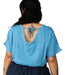 Plus Size Linen Blouse with Cotton Lace Detail - Special Sizes 3