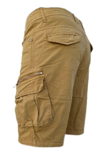 Vestirmas Bermuda Cargo Elastizada Fit Hombre Vestirmas Short Bolsillo 1