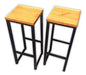 Industrial Design Iron and Wood Stool - Eco Deck 0