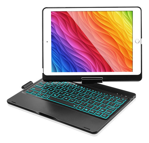 360 Keyboard Rgb and Touchpad Case for iPad 10.2 0