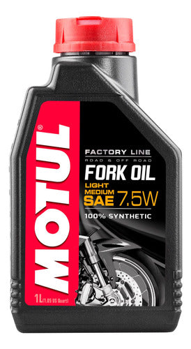 Kit 3l Motul Fork Oil Factory Line Light / Medium 7.5w 1