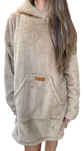 Oversize Lamb Fleece Unisex Hoodie Pajama 10