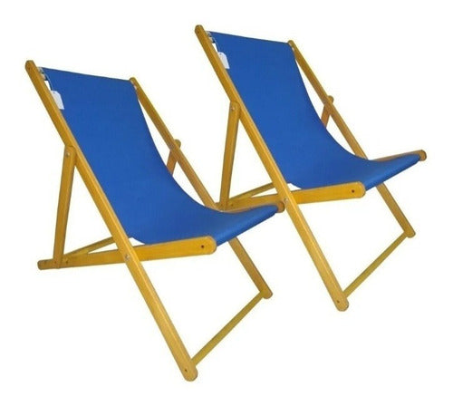 Ecomadera Folding Lounge Chair Set of 2 with Outdoor Fabric 0