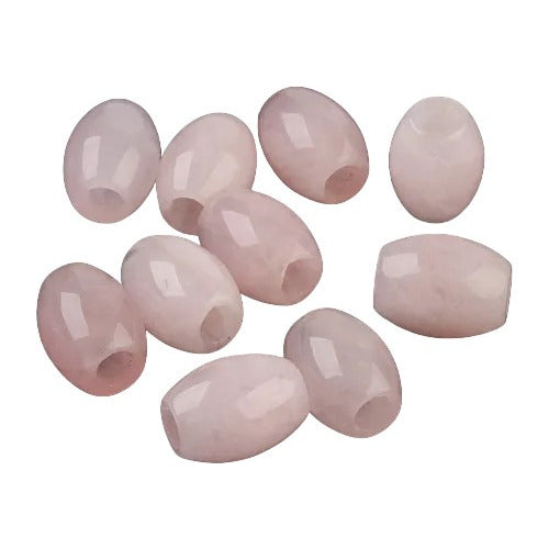 Víctor Gemas Natural Stone Pendant Rose Quartz Barrel 0