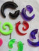 Acrylic Steel Spiral Fake Expander Horn Earrings Piercing 3-4 cm 59