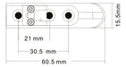 Ponte Monorail Super Regulagem Contra Baixo 6 Cordas Cromada 4