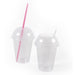 Plastivas Toledo Plastic Cup with Spoon Lid - 50 Units 1