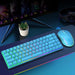 Combo Teclado+mouse Sensación Teclado Mecánico Azul Celeste 6