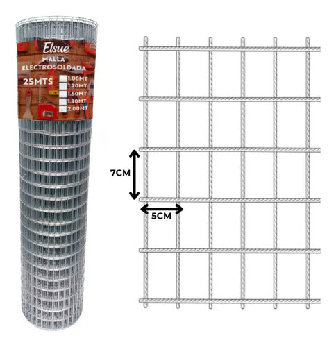 Malla Tejido Electrosoldada Rollo 1,5 X 25 Mts 1