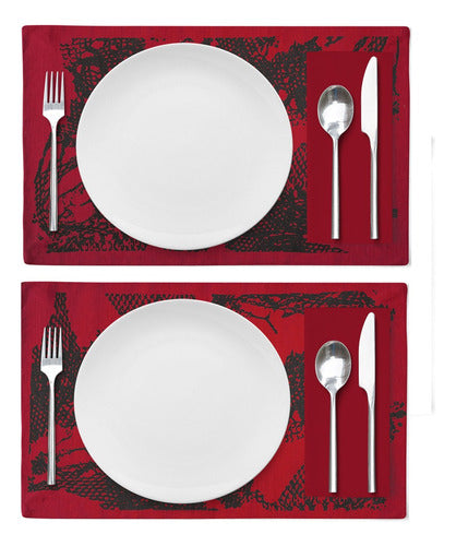 NormaRinaudo Set X2 Table Placemat, 100% Cotton, Rectangular - Printed 6