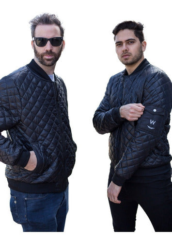 Wainfi Bomber Matelassé Aviator Jacket 4