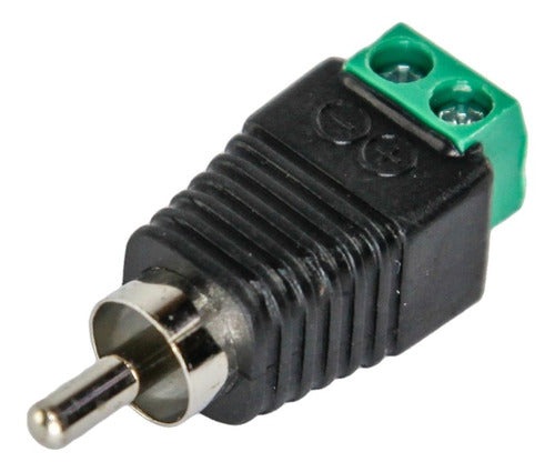 High Tec Electronica Conector Ficha RCA Macho A Bornera Led CCTV Plug X 20U 0