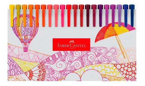 Caneta Coloridas Ponta Fina Kit C/60 Cores Faber Castell 3