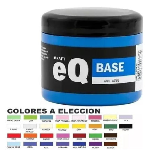 Pack of 4 EQ Arte 200cc Acrylic Paint Base in Various Colors 1