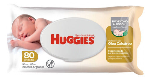 Toallitas Húmedas Huggies Oleo Calcáreo 80 Unidades 0