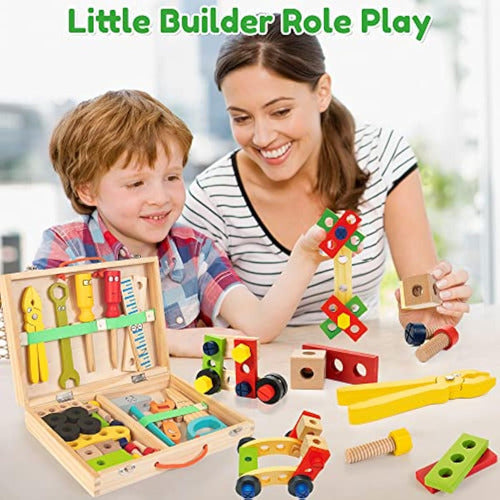 Bravmate Wooden Tool Set for Kids 5