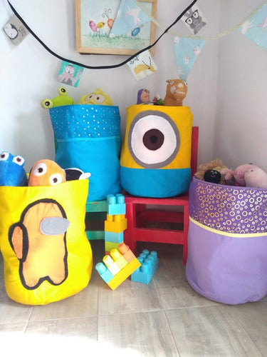 Round Fabric Basket - Toy Storage Baskets Characters 6