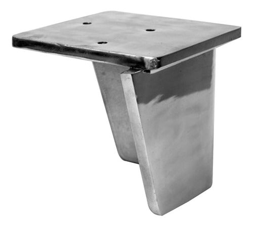 Pata De Aluminio Modelo Cerrada Para Sillón Mueble Mesa 0