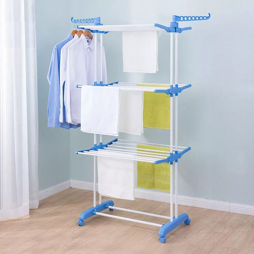 We Glam Vertical Clothing Rack 3 Levels with Wheels, 40kg Capacity 4