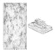 Naanle Luxury Soft Decorative Marble White 3D Towel Set 0