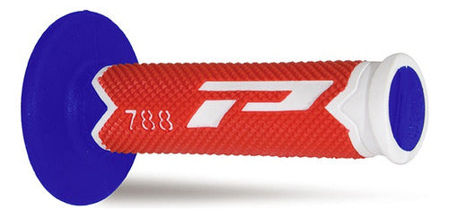 Progrip Cross 788 Extra Slim White Red Blue Grips 0