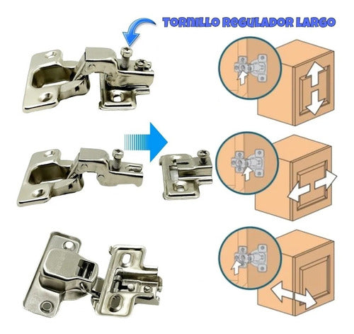 Bisagra Cazoleta 35mm Corta Resorte Mueble Parante Ang X2 2