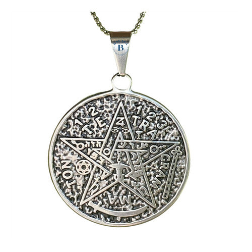 Surgical Steel Amulet Pendant Protection Luck Energy Om with Gift Chain 30