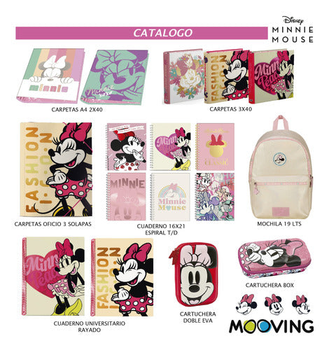 Double Minnie Mouse Eva Pencil Case Kit with Giotto Colored Pencils and Markers 9