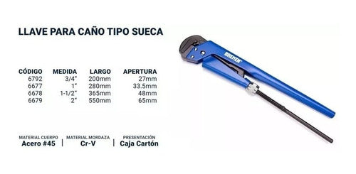 Llave Para Caño Stilson 1 Pulgada Tipo 141 Bremen 6677 2