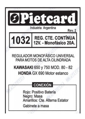 Regulador De Voltaje Kawasaki 1032pietcard 2