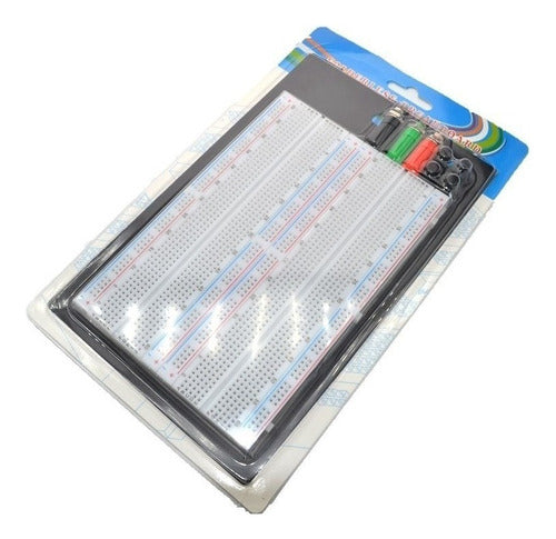 Protoboard Breadboard 1660 Puntos Con 3 Borneras 0