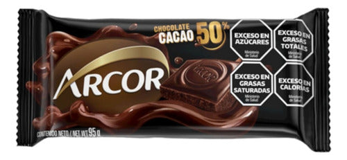 Arcor Semisweet Chocolate Cacao 95g, Pack of 14 Units 0