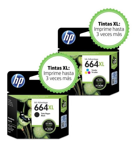 Cartucho Original Hp 664 Xl Negro + Color 2135 2675 3775 1