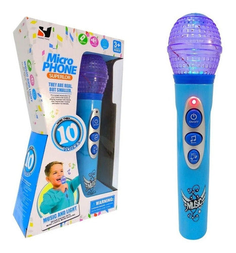 Yaohui Toys Children's Karaoke Microphone with Lights and Sound Music Argimpex 2406 2