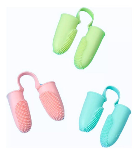 Double Flexible Silicone Dental Finger Brush for Pets 3