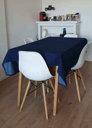 Rectangular Jean Fabric Tablecloth 1.50x2.5 Blue Measurements 1
