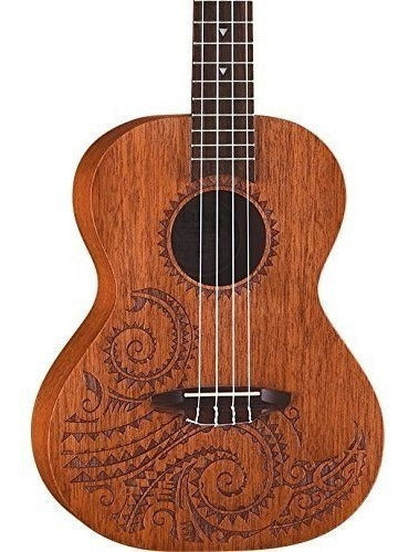 Luna Guitars Ukelele De Caoba De Tenor Del Tatuaje De Luna Con Bolso 0