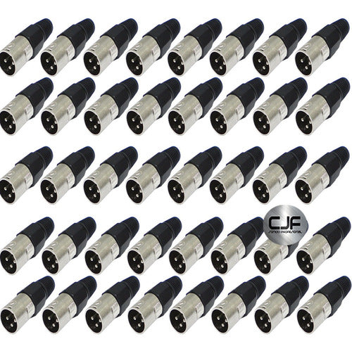 40 Fichas Canon Macho Xlr 3 Pines Audio Dmx Spe Cjf 2