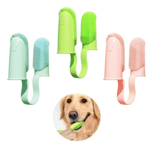 Genius.UY Double Silicone Toothbrush for Dogs and Cats 0